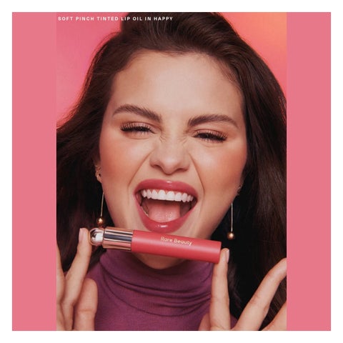 Rare Beauty Soft Pinch Tinted Lip Oil, Cool Pink - Happy