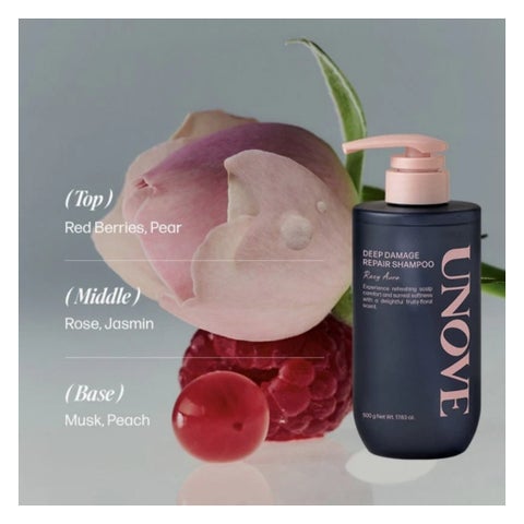 Unove Deep Damage Repair Shampoo, Rosy Aura - 500ml