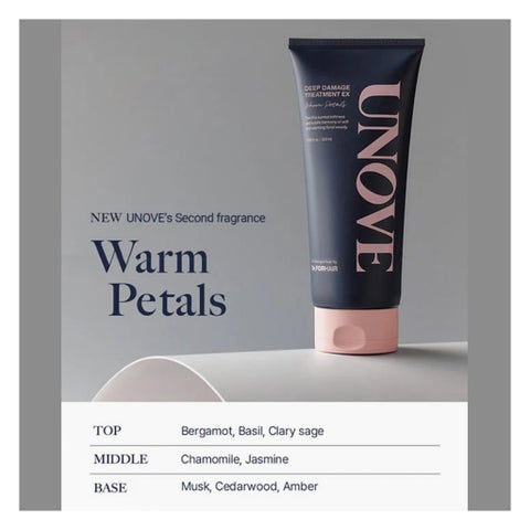 Unove Deep Damage Repair Hair Mask, Warm Petal - 207ml