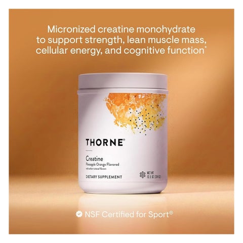 Thorne Creatine Monohydrate Powder, Pineapple Orange - 384g