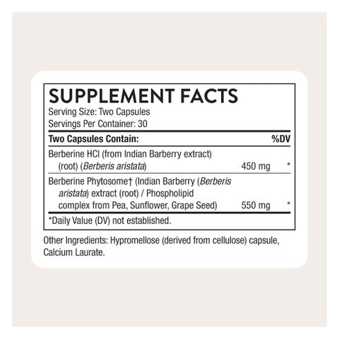 Thorne Berberine Dual Action Capsules - 60 Capsules