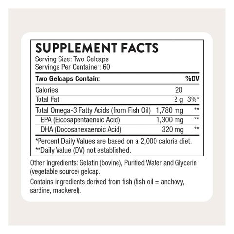 Thorne Super EPA Pro Omega 3 Gelcaps - 120 Softgels