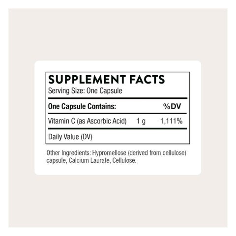 Thorne Vitamin C 1000mg Capsules - 60 Capsules