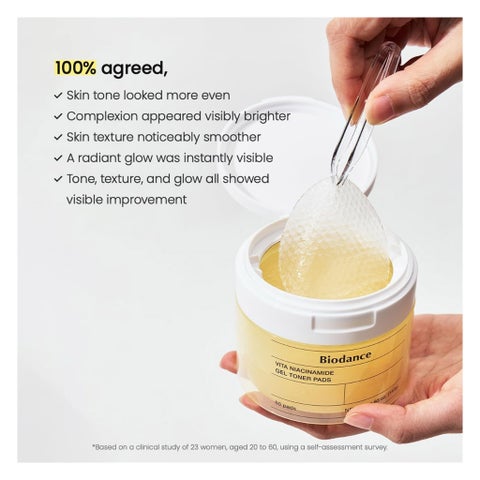 Biodance Vita Niacinamide Gel Toner Pads - 60 Pads