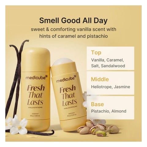 Medicube Fresh That Lasts Vanilla & Pistachio Deodorant Stick - 80g
