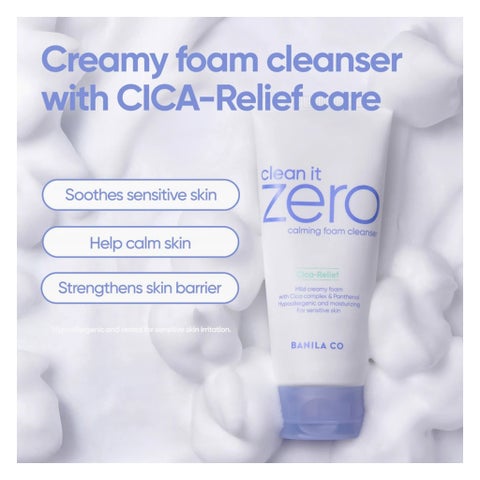 Banila Co Clean It Zero Cica Relief Calming Foam Cleanser - 150ml