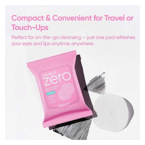 Banila Co Clean It Zero Lip & Eye Make Up  Remover Pads - 30 Pads