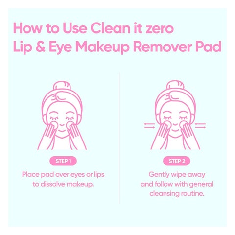 Banila Co Clean It Zero Lip & Eye Make Up  Remover Pads - 30 Pads
