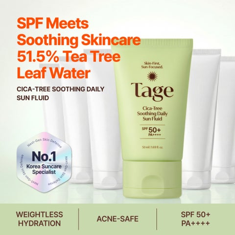 Tage Cica-Tree SPF 50+ Soothing Daily Sun Fluid - 50ml