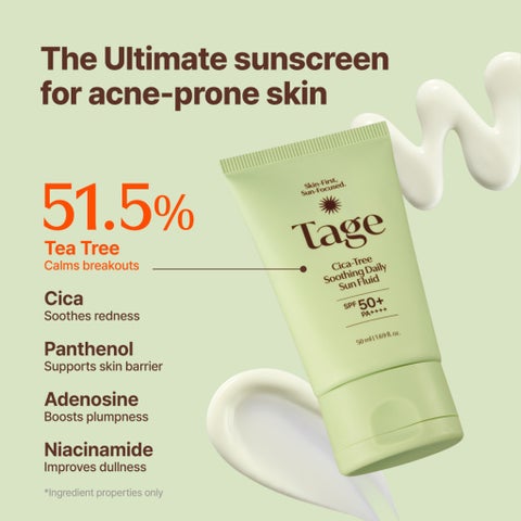 Tage Cica-Tree SPF 50+ Soothing Daily Sun Fluid - 50ml