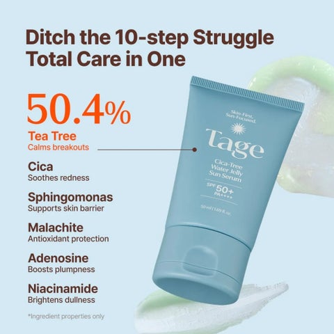 Tage Cica-Tree SPF 50+ Water Jelly Sun Serum - 50ml
