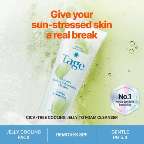 Tage Cica-Tree Cooling Jelly To Foam Cleanser - 120ml