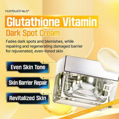 Numbuzin No.5+ Glutathione Vitamin Cream, Dark Spots - 50ml