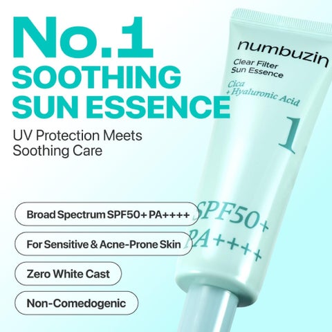 Numbuzin No.1 Clear Filter SPF 50+ Cica Sun Essence - 50ml