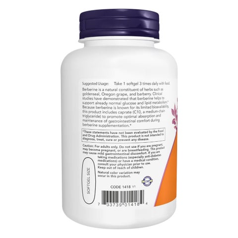 Now Berberine Glucose Support Softgels - 90 Softgels