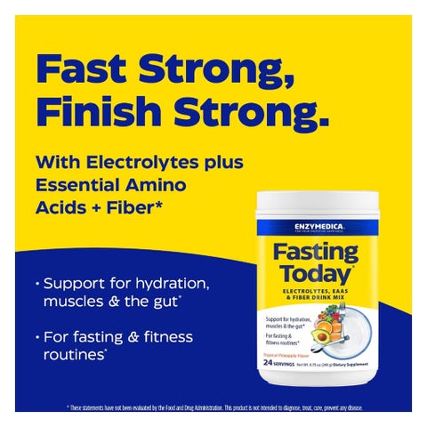 Enzymedica Fasting Today Electrolytes, EAAs & Fiber Drink Mix - 248g