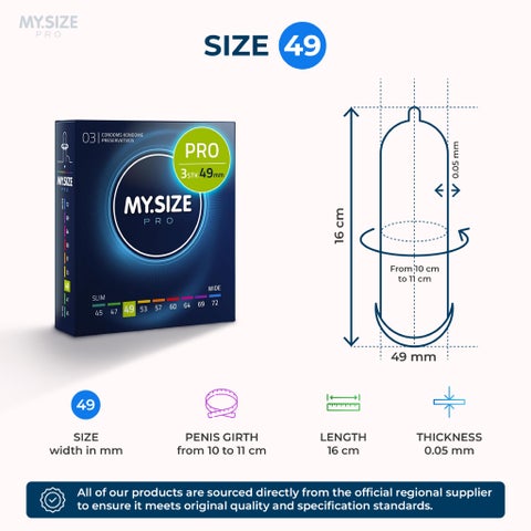 My.Size Pro 49mm Condoms - 3 Condoms