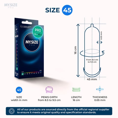 My.Size Pro 45mm Condoms - 10 Condoms
