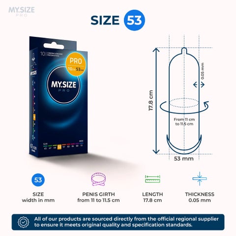 My.Size Pro 53mm Condoms - 10 Condoms