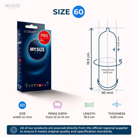 My.Size Pro 60mm Condoms - 10 Condoms