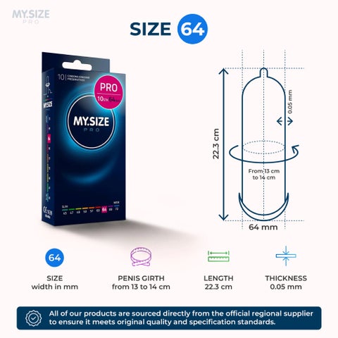My.Size Pro 64mm Condoms - 10 Condoms