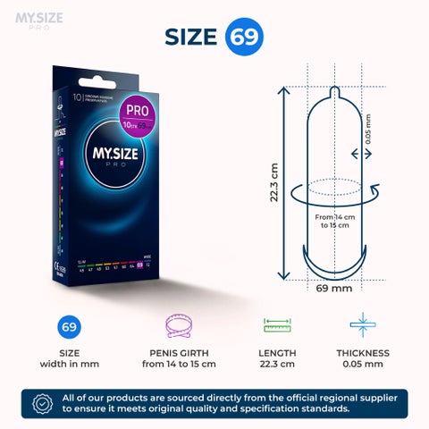My.Size Pro 69mm Condoms - 10 Condoms