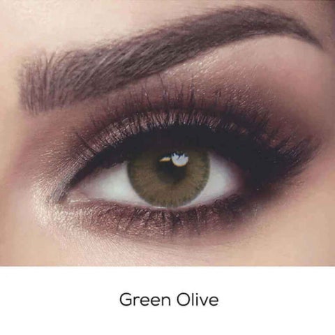 Bella Elite Color Contact Lenses, Base Curve 8.6, Green Olive Color, Pack of 2’s