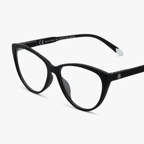 Barner Unisex Reading Glasses, Power +1.00, Cat-Eye Shape - Matte Black