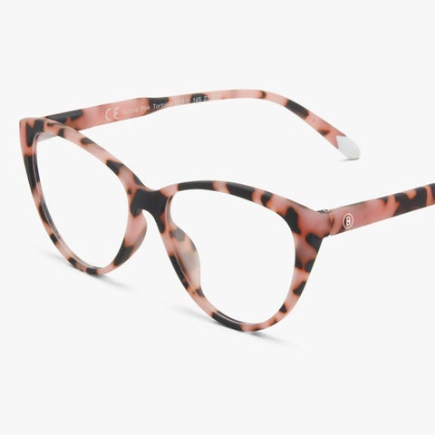 Barner Unisex Reading Glasses, Power +3.00, Cat-Eye Shape - Pink Havana