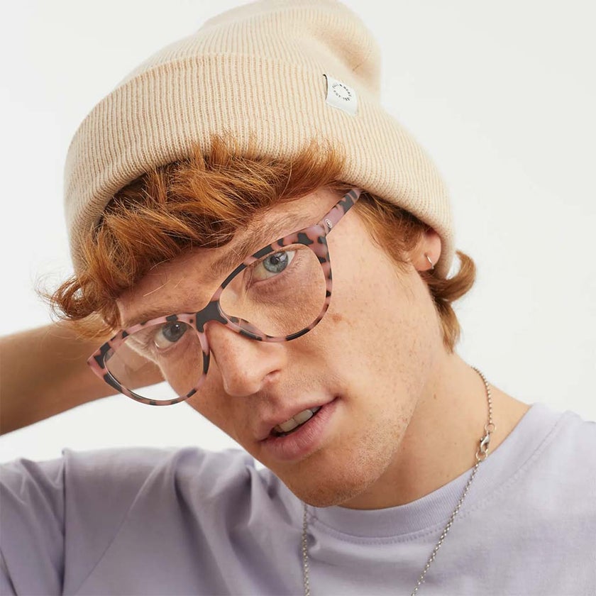 Barner Unisex Reading Glasses, Cat-Eye Shape, Pink Havana - Plano Power