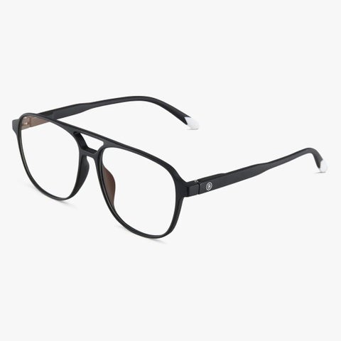 Barner Unisex Reading Glasses, Power +1.00, Aviator Shape - Matte Black