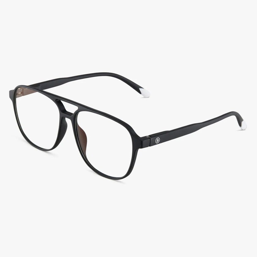 Barner Unisex Reading Glasses, Power +2.00, Aviator Shape - Matte Black