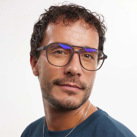 Barner Unisex Reading Glasses, Power +1.00, Aviator Shape - Havana