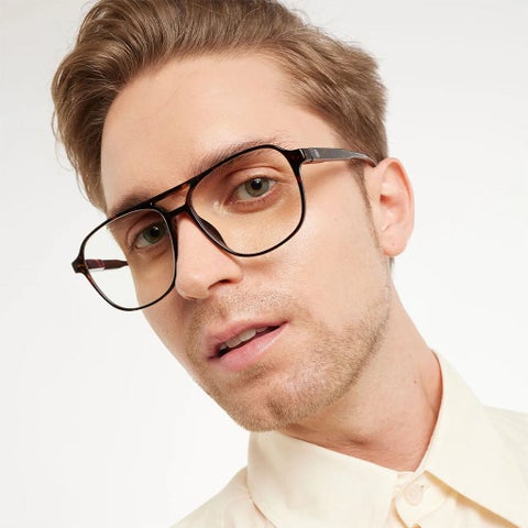 Barner Unisex Reading Glasses, Power +2.50, Aviator Shape - Shiny Havana