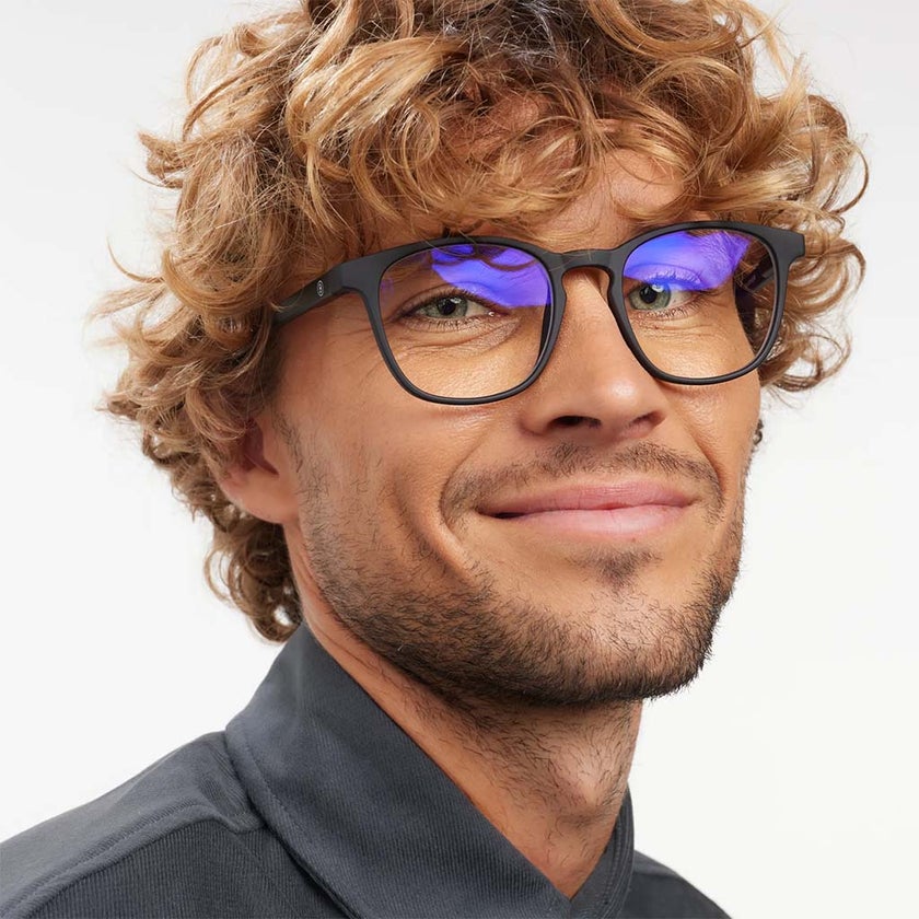 Barner Unisex Reading Glasses, Phantos Shape, Matte Black - Plano Power