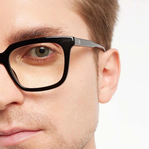 Barner Unisex Reading Glasses, Plano Power, Rectangle Shape - Black