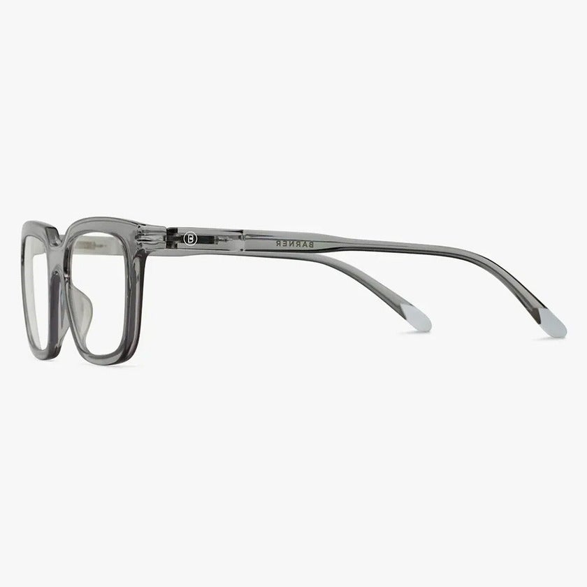 Barner Unisex Reading Glasses, Power +1.00, Rectangle Shape - Grey
