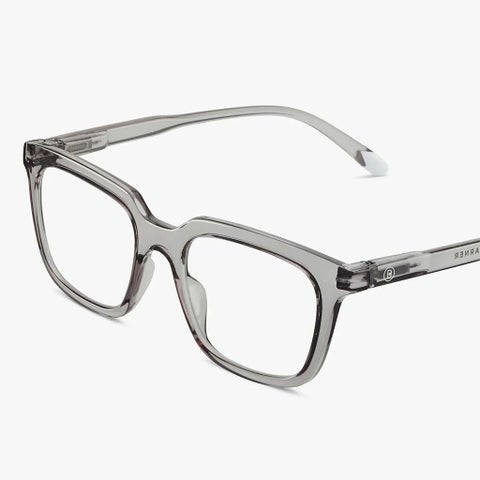 Barner Unisex Reading Glasses, Power +1.50, Rectangle Shape - Grey