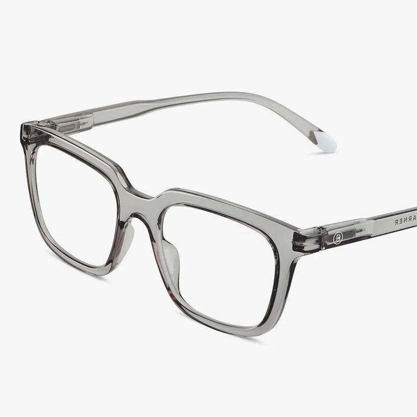 Barner Unisex Reading Glasses, Power +2.00, Rectangle Shape - Grey