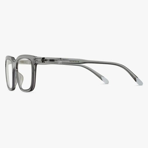 Barner Unisex Reading Glasses, Plano Power, Rectangle Shape - Grey