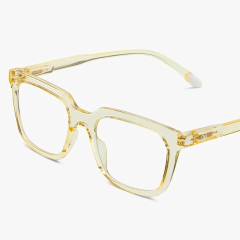 Barner Unisex Reading Glasses, Power +1.00, Rectangle Shape - Gold