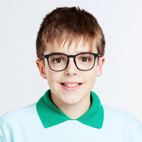 Barner Kids Reading Glasses, Plano Power, Phantos Shape - Matte Black