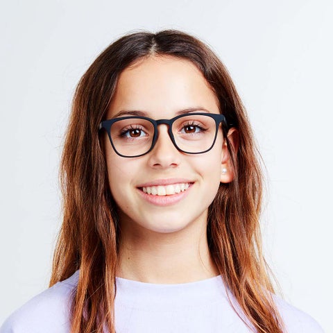 Barner Kids Reading Glasses, Plano Power, Phantos Shape - Matte Black
