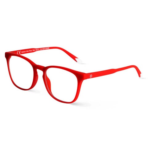 Barner Kids Reading Glasses, Plano Power, Phantos Shape - Red