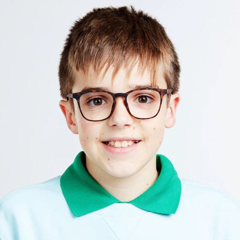 Barner Kids Reading Glasses, Plano Power, Phantos Shape - Havana