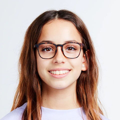 Barner Kids Reading Glasses, Plano Power, Phantos Shape - Havana