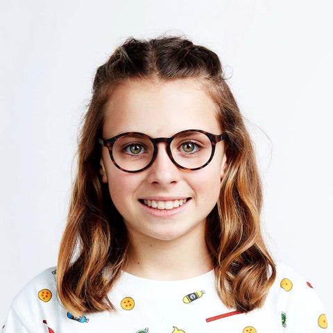 Barner Kids Reading Glasses, Plano Power, Phantos Shape - Havana