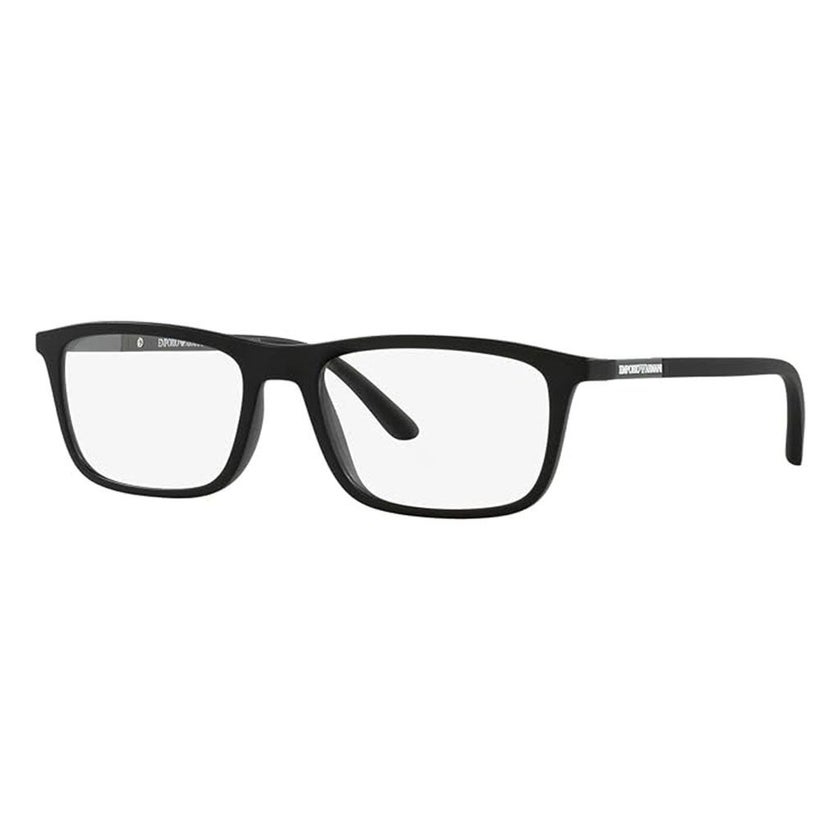 Emporio Armani Men's Optical Frames, Rectangle Shape, Size 55 - 50881W-0EA4160