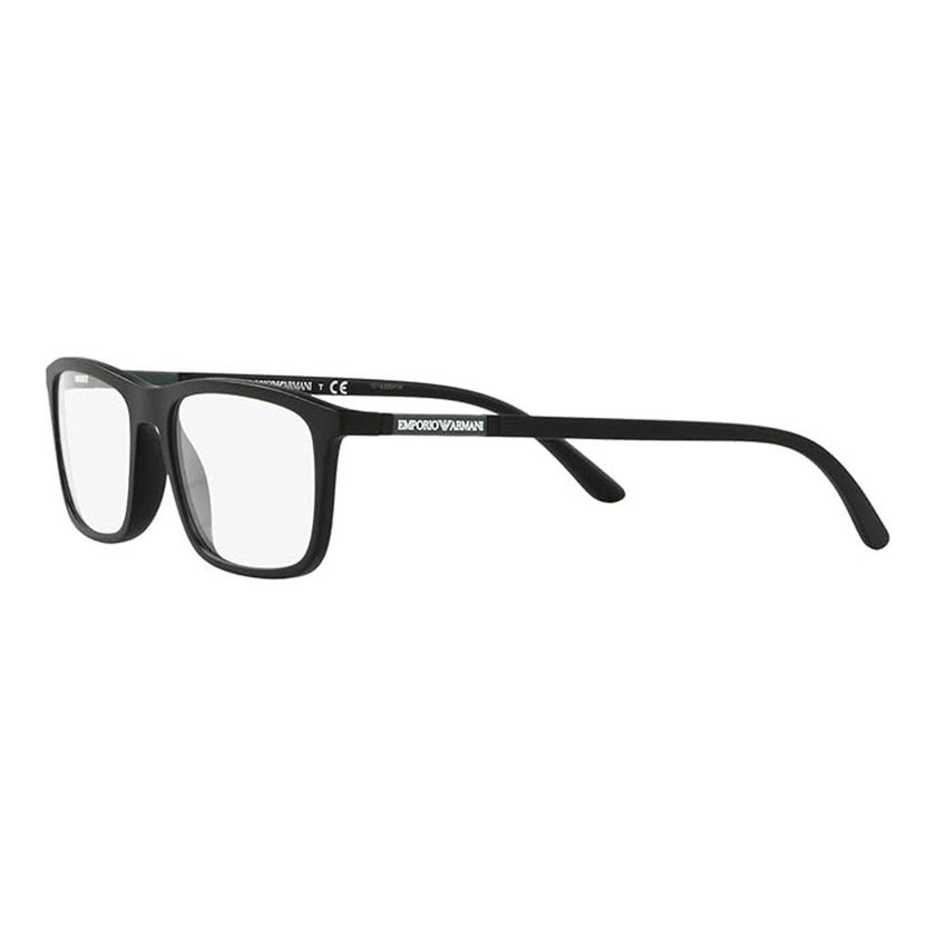 Emporio Armani Men's Optical Frames, Rectangle Shape, Size 55 - 50881W-0EA4160