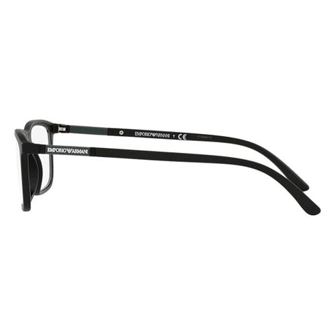 Emporio Armani Men's Optical Frames, Rectangle Shape, Size 55 - 50881W-0EA4160